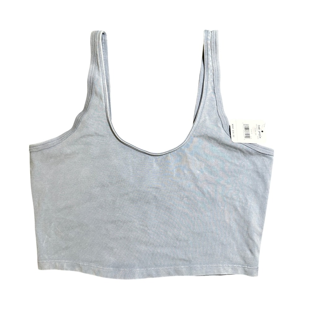 NWT Free People Movement Stormy Sea Crop Tank Top OB1126611 Blue M NWT